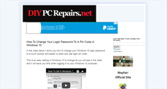 Desktop Screenshot of diypcrepairs.net